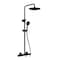 Anzzi Heavy Rainfall Stainless Steel Shower Bar with Hand Sprayer in Matte Black SH-AZ101MB - alternate 1